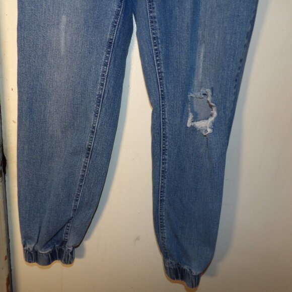 Love Revival Pull On Denim Joggers Sz L - Picture 3 of 5